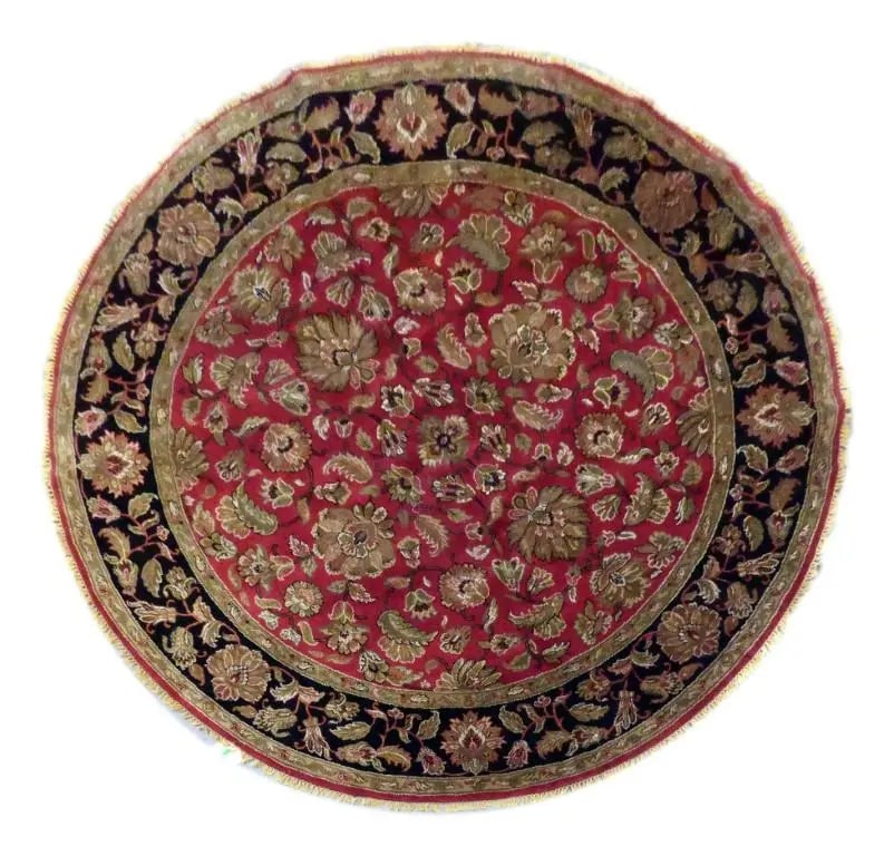 One Of The Kind Indian Hand-Knotted Rug 8'6" X 8'6" (1 of 1)