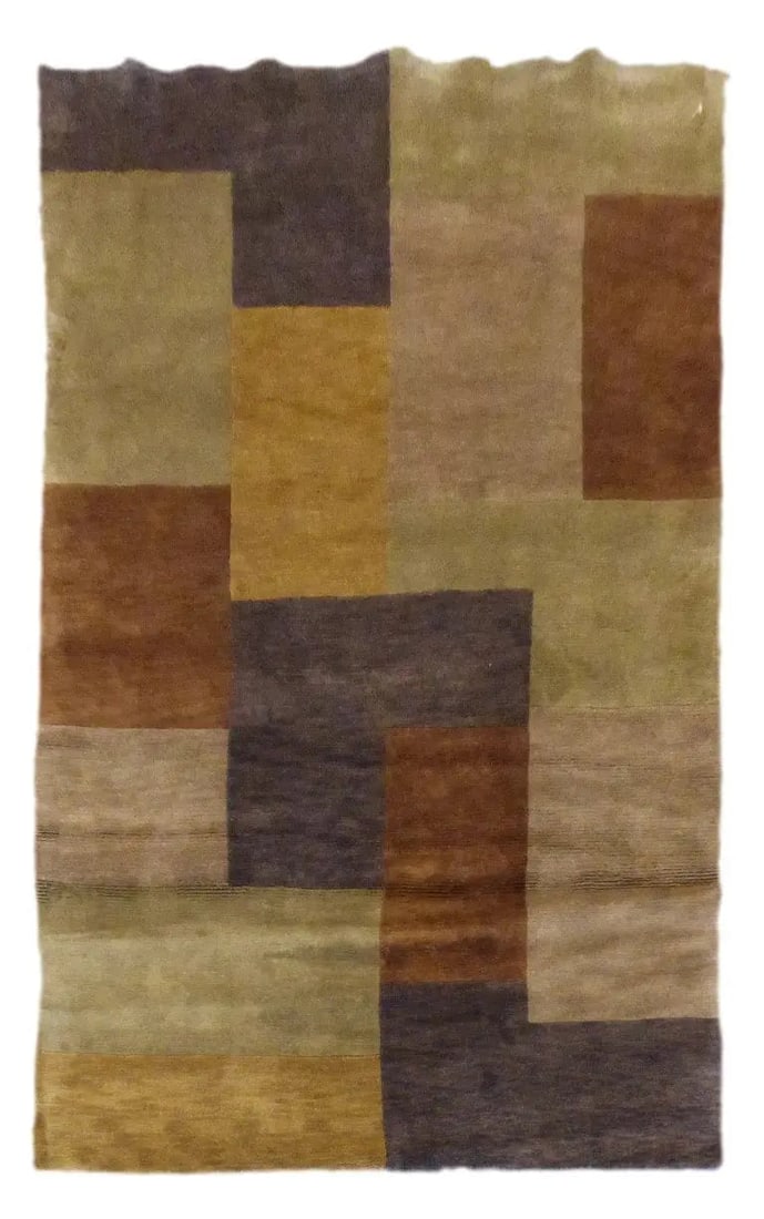 One Of The Kind Indian Modern Design Rug 8'0" X 5'0" (1 of 1)