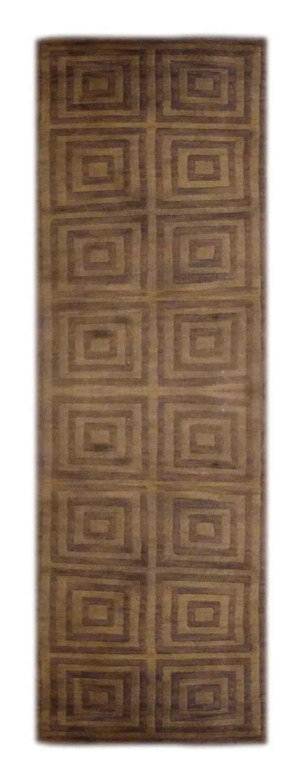 One Of The Kind Indian Modern Design Rug 8'0" X 2'4" (1 of 1)