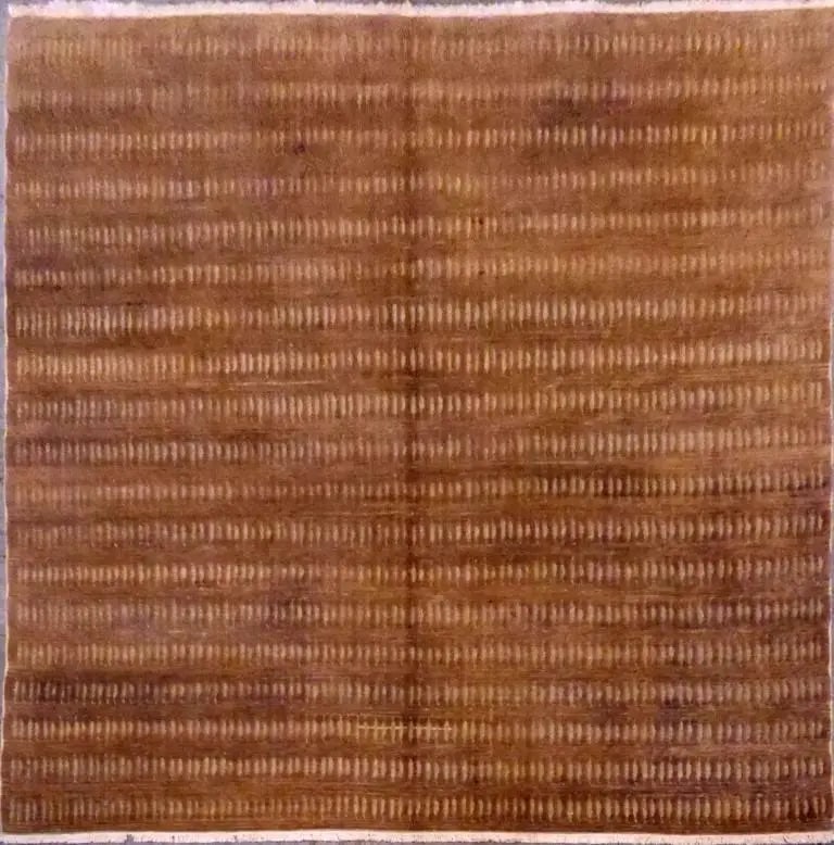 One Of The Kind Indian Modern Design Rug 7'9" X 8'0": ABC Rugs Kilims Collection Indian Modern Hand-Knotted Rug Made With Natural Wool & Cotton 7'9'' X 8'0'' (Abc0633) (Brown) Hand knotted and meticulously crafted by Indian artisans, this stunning In