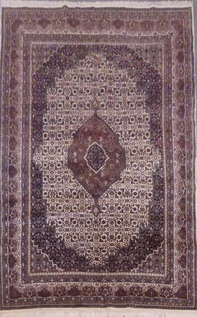 One Of The Kind Indian Hand-Knotted Rug 11'0" X 6'7": ABC Rugs Kilims Collection Indian Jaipur Hand-Knotted Rug Made With Natural Wool And Cotton 11'0 X 6'7 (Abcr03071) (Cream, Brown) Hand knotted and meticulously crafted by Indian artisans, this stunnin