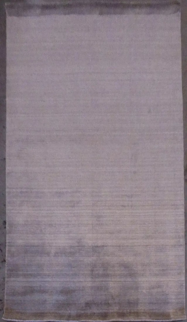 One Of The Kind Indian Modern Design Rug 9'0" X 6'0": ABC Rugs Kilims Collection Indian Hand-Loomed Natural Wool And Fauxsilk Oriental Rug 9'0 X 6'0 (Abca214) (Gr16685) (Gray) Hand knotted and meticulously crafted by Indian artisans, this stunning Indian
