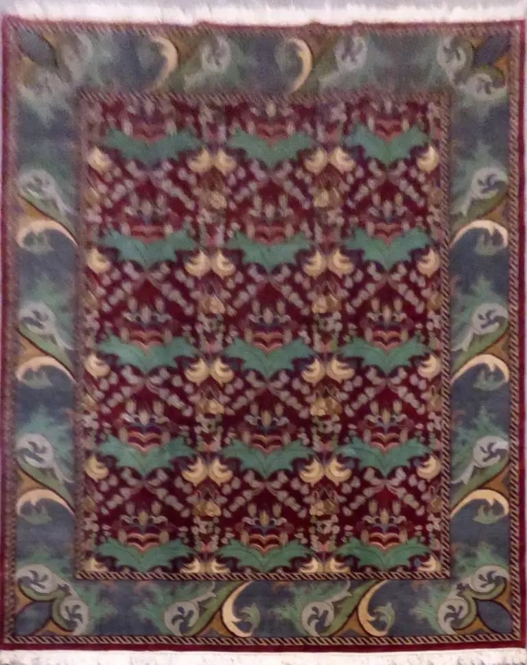 One Of The Kind Indian Hand-Knotted Rug 11'10" X 8'8'': ABC Rugs Kilims Collection Indian Hand-Knotted Rug Made With Natural Wool & Cotton 11'10 X 8'8'' (Abc0020702) (Red, Green) Hand knotted and meticulously crafted by Indian artisans, this stunning I