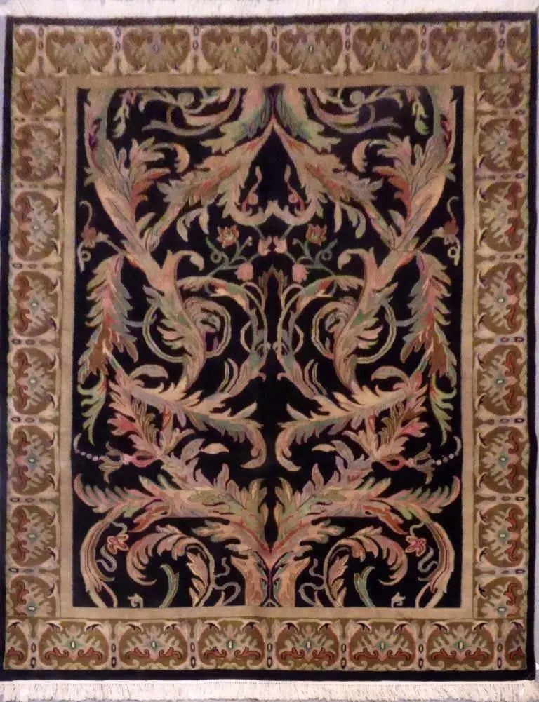 One Of The Kind Indian Hand-Knotted Rug 10'3" X 7'9'': ABC Rugs Kilims Collection Indian Hand-Knotted Rug Made With Natural Wool & Cotton 10'3 X 7'9'' (Abc0020741) (Black, Brown) Hand knotted and meticulously crafted by Indian artisans, this stunning 