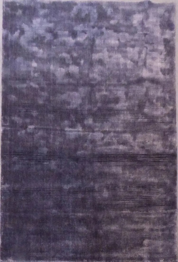 One Of The Kind Indian Modern Design Rug 6' X 4': ABC Rugs Kilims Collection Indian Hand-Knotted Natural Wool And Fauxsilk Oriental Rug 6' X 4' (Abcr16672) (Gr16672) (Blue) Hand knotted and meticulously crafted by Indian artisans, this stunning India