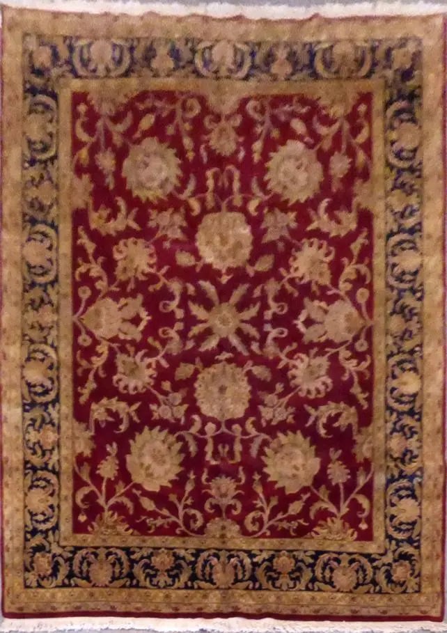 One Of The Kind Indian Hand-Knotted Rug 11'6'' X 8'2": ABC Rugs Kilims Collection Indian Hand-Knotted Natural Wool And Cotton Oriental Rug Made In Agra 11'6'' X 8'2 (Abcr02358) (Red, Brown) Hand knotted and meticulously crafted by Indian artisans, this st