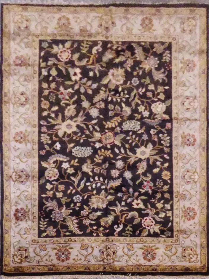 One Of The Kind Indian Hand-Knotted Rug 9'0'' X 12'0": ABC Rugs Kilims Collection Indian Hand-Knotted Natural Wool And Cotton Oriental Rug Made In Agra 9'0'' X 12'0 (Abcr0859) (Brown) Hand knotted and meticulously crafted by Indian artisans, this stunning