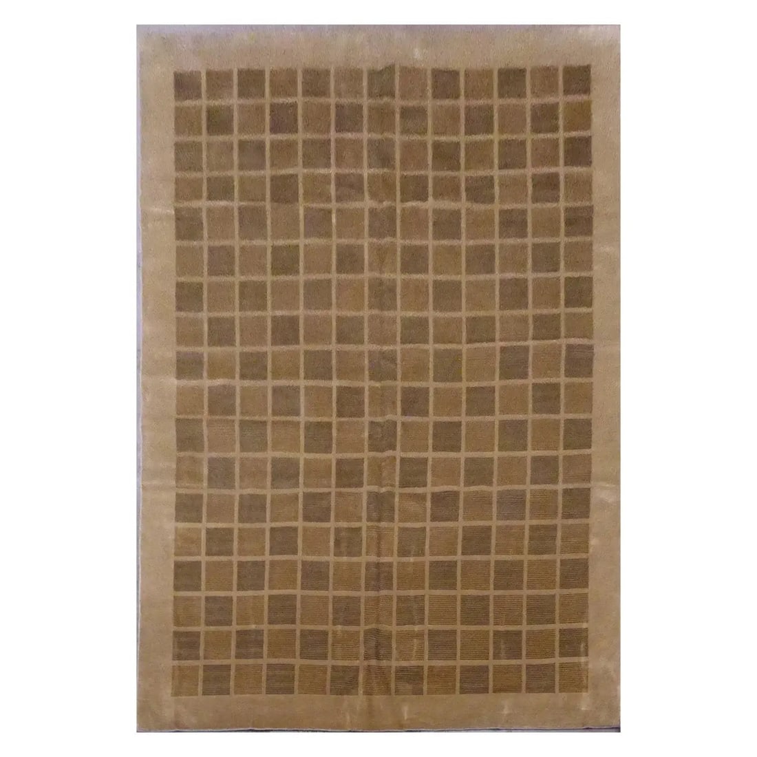 One Of The Kind Indian Modern Design Rug 8'6" X 11'6": ABC Rugs Kilims Collection Indian Hand-Knotted Natural Wool And Cotton Oriental Rug From Agra 8'6'' X 11'6 (Abcr01133) (Brown) Hand knotted and meticulously crafted by Indian artisans, this stunning I