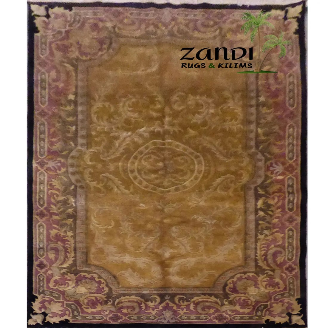 One Of The Kind Indian Hand-Knotted Rug 8'6'' X 5'9": ABC Rugs Kilims Collection Indian Hand-Knotted Natural Wool And Cotton Oriental Rug From Abussan 8'6'' X 5'9 (Abcr02314) (Gr16152) (Brown, Rose) Hand knotted and meticulously crafted by Indian artisan