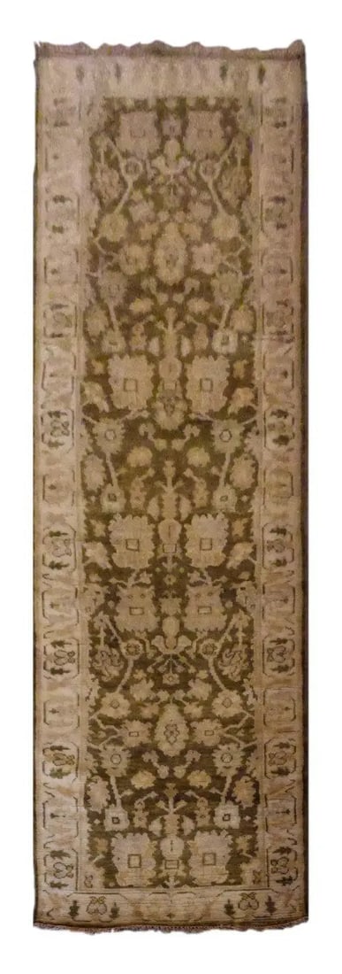 One Of The Kind Indian Hand-Knotted Rug 11'10 X 3'0: ABC Rugs Kilims Collection Indian Cushak Hand-Knotted Rug Made With Natural Wool & Cotton 11'10 X 3'0 (Abc0) (Camel, Brown) Hand knotted and meticulously crafted by Indian artisans, this stunning 