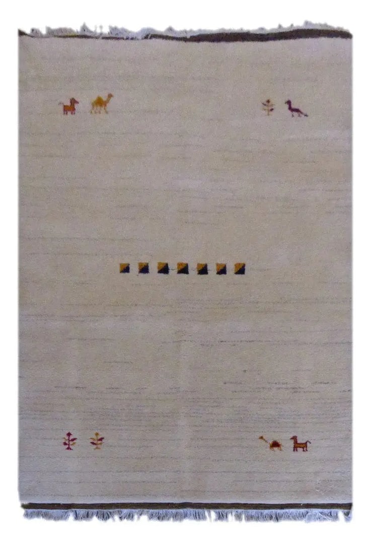 One Of The Kind Indian Hand-Knotted Rug 6'6" X 4'6" (1 of 1)