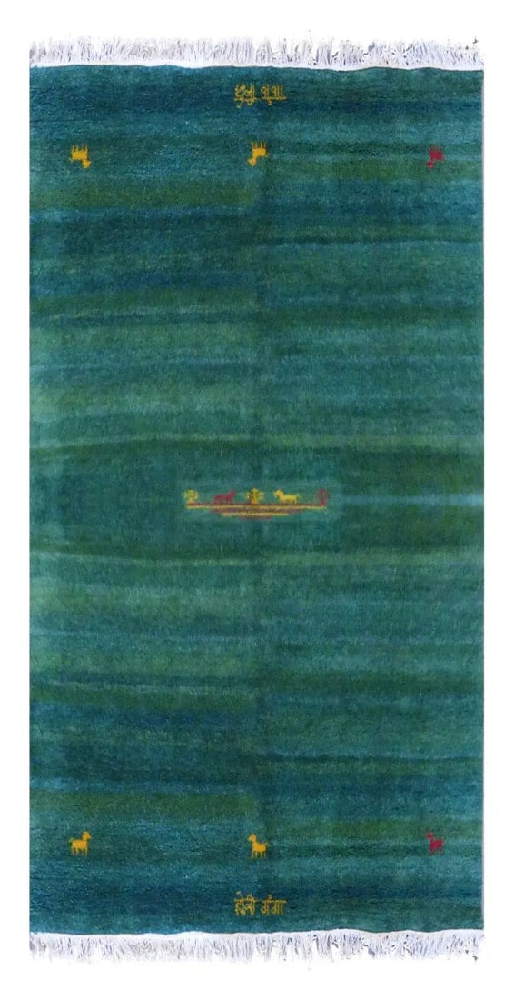 One Of The Kind Indian Hand-Knotted Rug 9'3" X 6'6" (1 of 1)