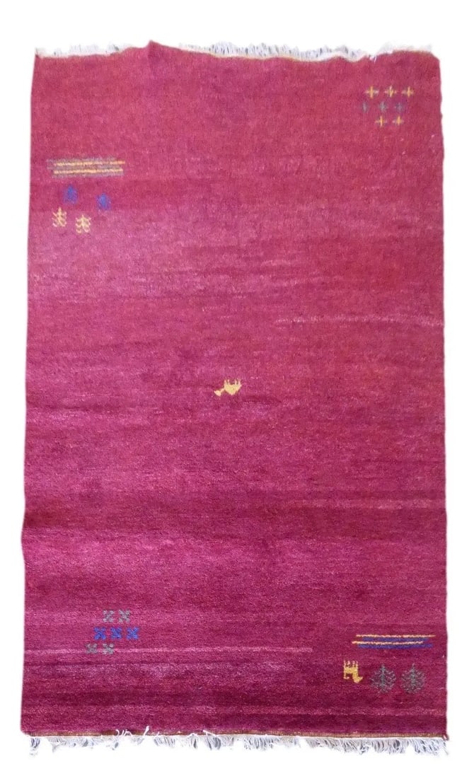One Of The Kind Indian Hand-Knotted Rug 6'5" X 4'6" (1 of 1)