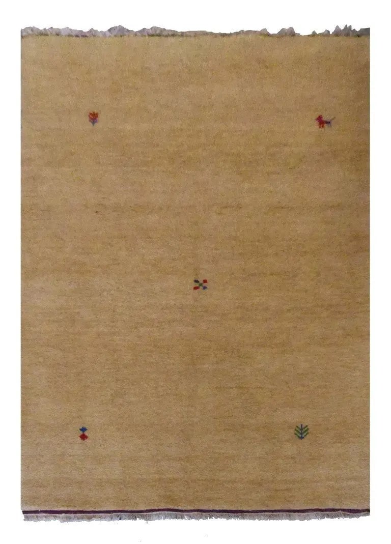 One Of The Kind Indian Hand-Knotted Rug 6'7" X 4'7" (1 of 1)