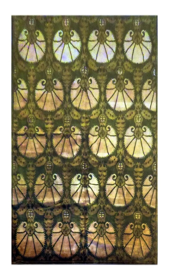 One Of The Kind Indian Hand-Knotted Rug 8'11'' X 11'11'': ABC Rugs Kilims Collection Indian Agra Traditional Hand-Knotted Rug Made With Natural Wool 8'11'' X 11'11'' (Abc0717) (Green) Hand knotted and meticulously crafted by Indian artisans, this stunning In