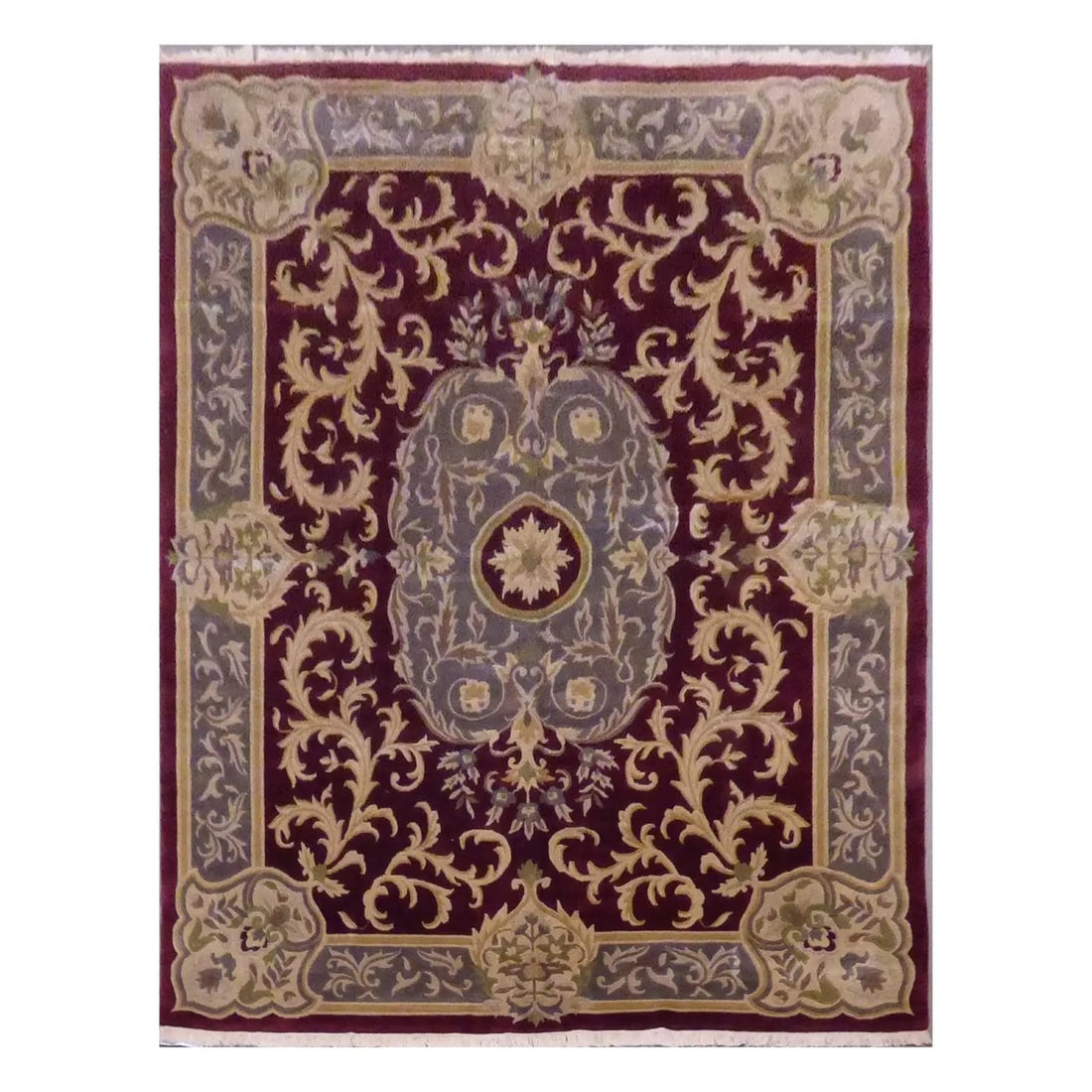 One Of The Kind Indian Hand-Knotted Rug 11'1'' X 8'5" (1 of 1)