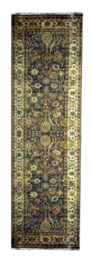 One Of The Kind Indian Hand-Knotted Rug 20'7" X 9'10": ABC Rugs Kilims Collection Indian Hand-Knotted Rug Made With Natural Wool & Cotton 20'7 X 9'10 (Abcz3136) (Brown) Hand knotted and meticulously crafted by Indian artisans, this stunning Indian Han