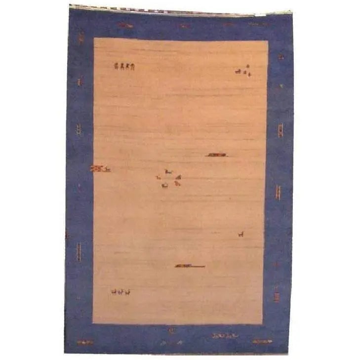 One Of The Kind Indian Hand-Knotted Gabbeh Rug 9'8" X 6'5": ABC Rugs Kilims Collection Home Collection Indo Nepal, India Style Oriental Hand-Knotted Rug With Natural Wool Area 9'8 X 6'5 Abcr02604 Hand knotted and meticulously crafted by Indian artisans, this s