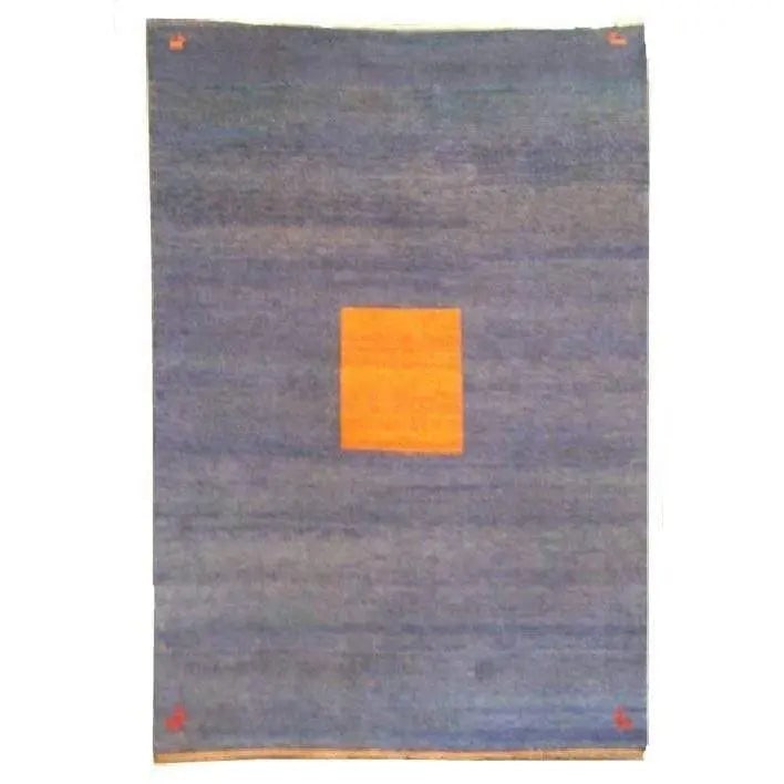 One Of The Kind Indian Hand-Knotted Gabbeh Rug 9'6" X 6'7": ABC Rugs Kilims Collection Home Collection Indo Nepal, India Style Oriental Hand-Knotted Rug With Natural Wool Area 9'6 X 6'7 Abcr02603 Hand knotted and meticulously crafted by Indian artisans, this s
