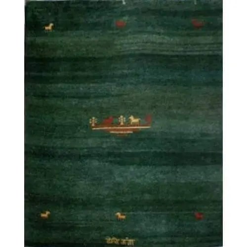 One Of The Kind Indian Hand-Knotted Gabbeh Rug 9'3" X 6'6": ABC Rugs Kilims Collection Home Collection Indo Nepal, India Style Oriental Hand-Knotted Rug With Natural Wool Area 9'3 X 6'6 Abcr02266 Hand knotted and meticulously crafted by Indian artisans, this s