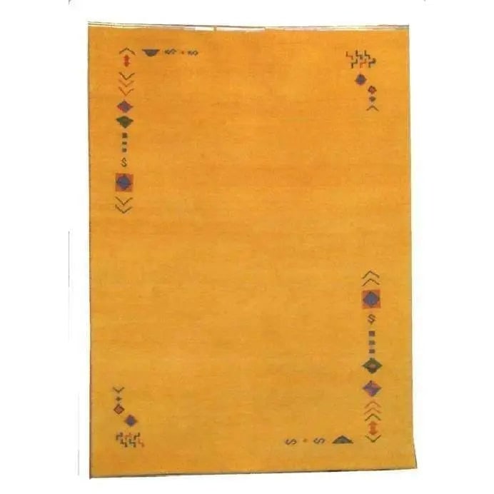 One Of The Kind Indian Hand-Knotted Gabbeh Rug 7'11" X 5'8" (1 of 1)