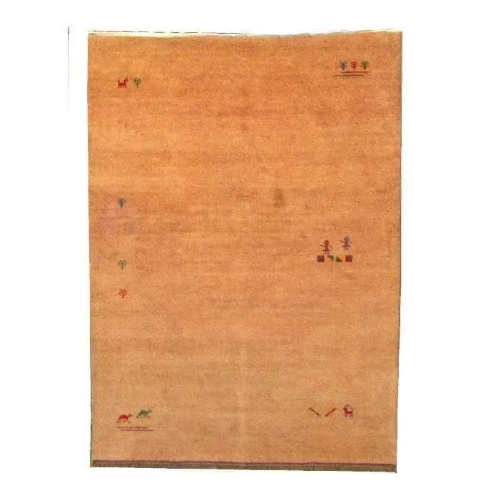 One Of The Kind Indian Hand-Knotted Gabbeh Rug 7'10" X 5'8": ABC Rugs Kilims Collection Home Collection Indo Nepal, India Style Oriental Hand-Knotted Rug With Natural Wool Area 7'10 X 5'8 Abcr02622 Hand knotted and meticulously crafted by Indian artisans, this 