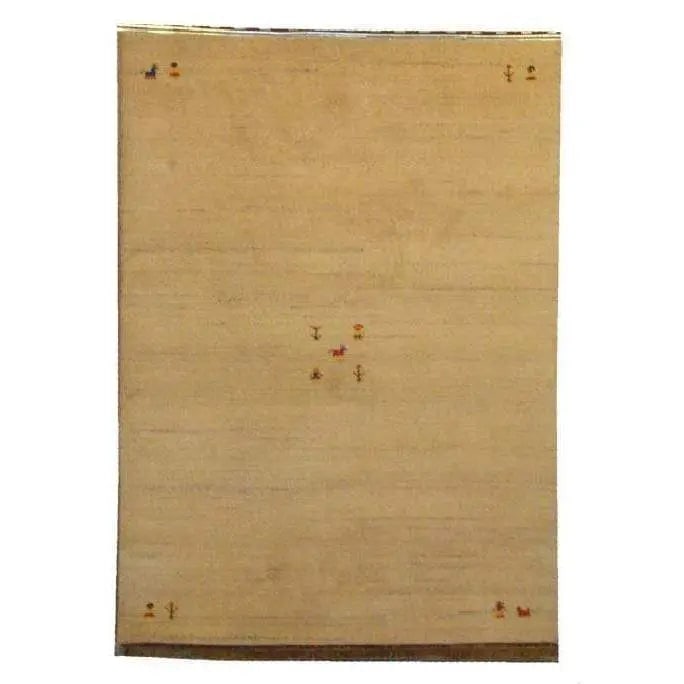 One Of The Kind Indian Hand-Knotted Gabbeh Rug 6'6" X 4'8": ABC Rugs Kilims Collection Home Collection Indo Nepal, India Style Oriental Hand-Knotted Rug With Natural Wool Area 6'6 X 4'8 Abcr02629 Hand knotted and meticulously crafted by Indian artisans, this s