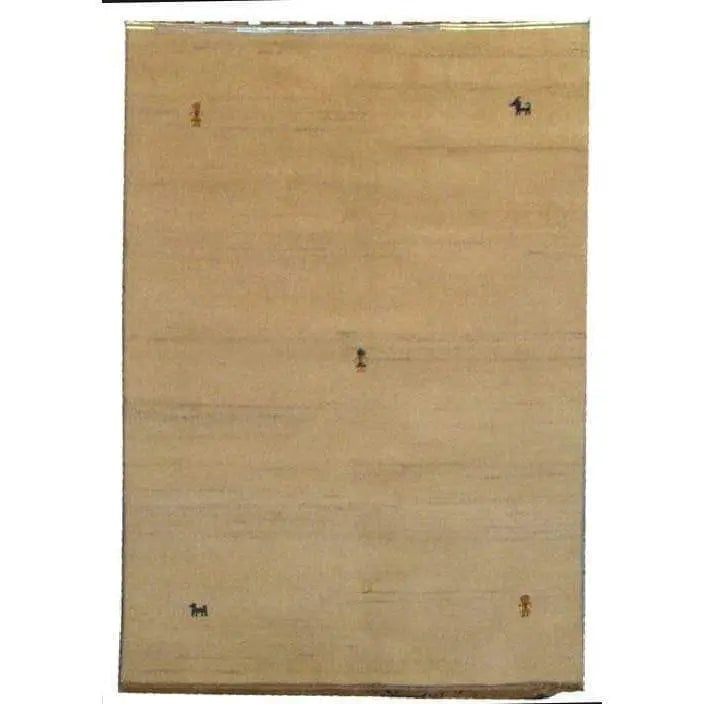 One Of The Kind Indian Hand-Knotted Gabbeh Rug 6'6" X 4'7": ABC Rugs Kilims Collection Home Collection Indo Nepal, India Style Oriental Hand-Knotted Rug With Natural Wool Area 6'6 X 4'7 Abcr02605 Hand knotted and meticulously crafted by Indian artisans, this s