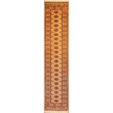 Hand Knotted One Of The Kind Peshawar And Khotan Rug 2'3" x 11'5" Pes_Kho_273: ABC Rugs Kilims Collection Pakistani Style Oriental Hand-Knotted Rug With Natural Wool Area 2'3 X 11'5 (Abcr02163) (Rose, Brown) Hand-knotted and meticulously crafted by Pakistani artisans, this stunn