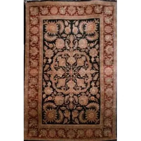 One Of The Kind Indian Hand-Knotted Rug 10'1" X 6'0": ABC Rugs Kilims Collection Home Collection Afghani Style Oriental Hand-Knotted Rug With Natural Wool Area 10'1 X 6'0 (Abcr02379) (Black, Red) Hand knotted and meticulously crafted by Indian artisans, 