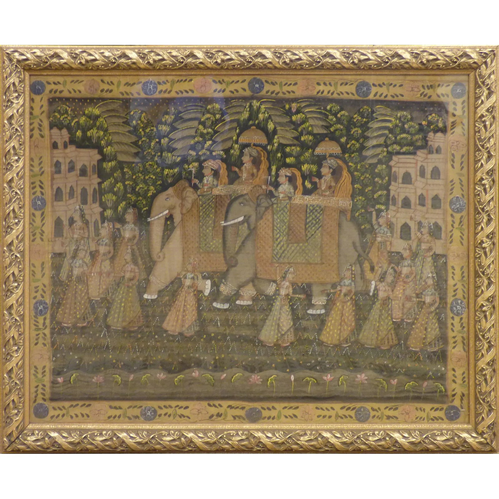 One Of The Kind High-Quality Traditional Fine Art Of Indian Painting On Silk 45" X 35" Abcp-28: ABC Rugs Kilims Collection High-Quality Traditional Fine Art Of Indian Painting On Silk 45 X 35 Abcp-28 ABCP-28 High-Quality Traditional Fine Art of Indian Painting on Silk. ABC Rugs Kilims Kilims is 