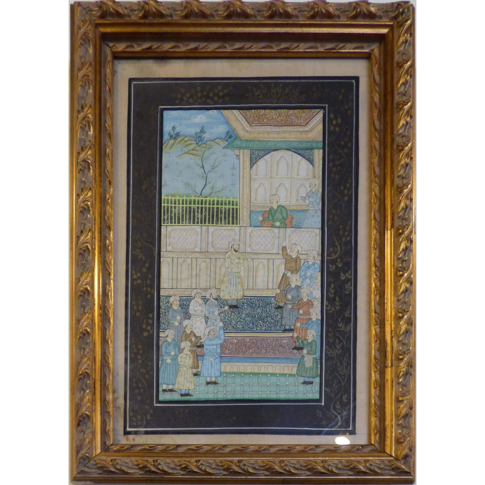 One Of The Kind High-Quality Traditional Fine Art Of Indian Painting On Silk 16" X 21" Abcp-16 (1 of 1)