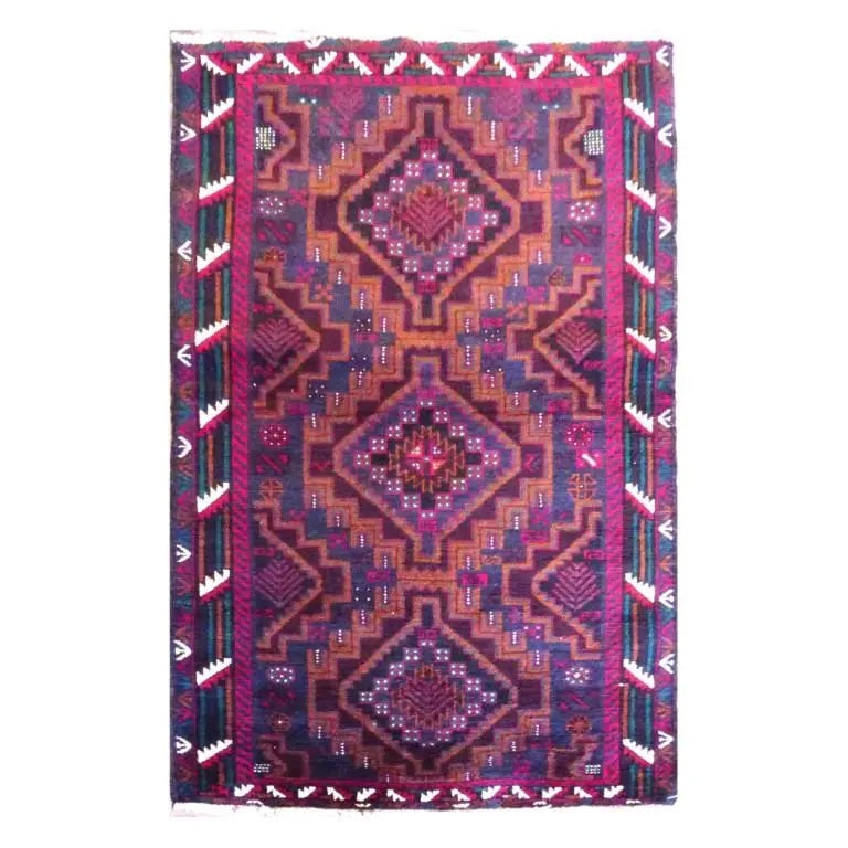 One Of The Kind Afghani Hand-Knotted Rug 5'5" x 3'1" Afg36 (1 of 1)