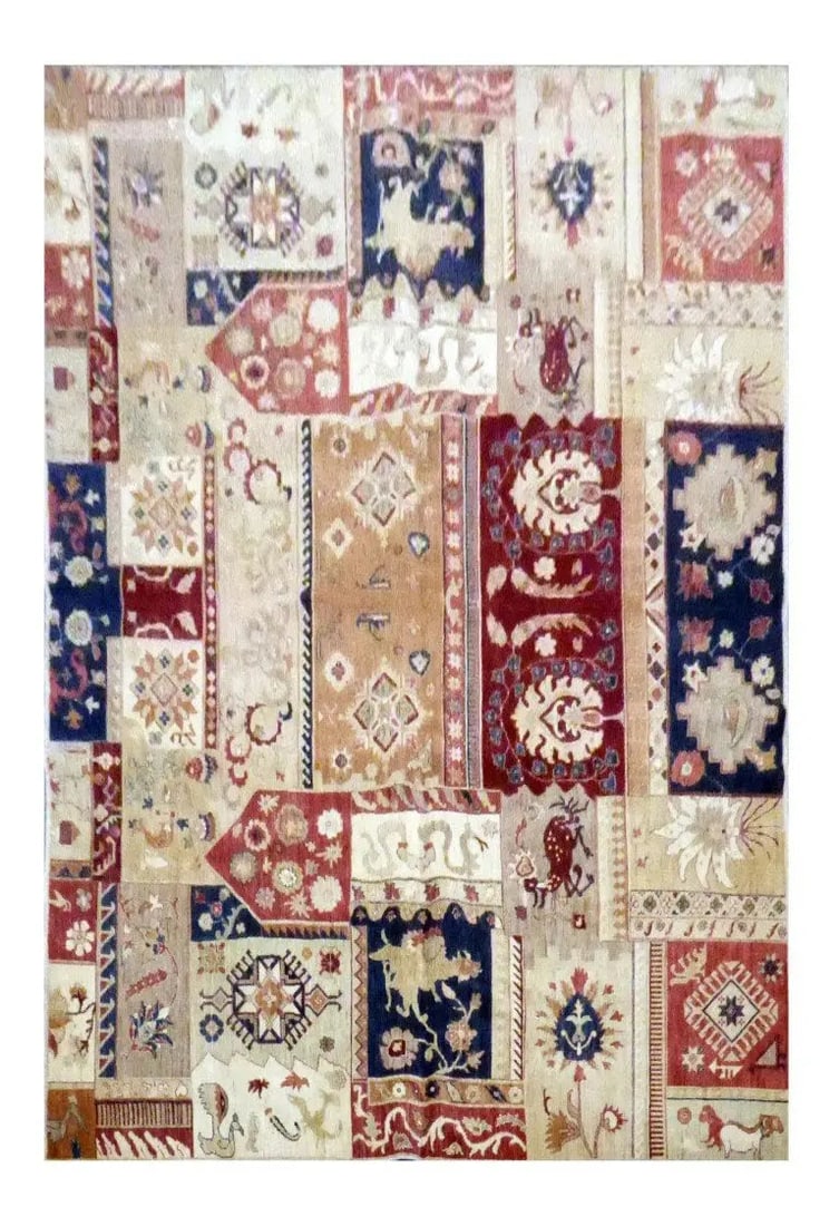 Hand Knotted One Of The Kind Peshawar And Khotan Rug 12' x 7'5" Pes_Kho_288: ABC Rugs Kilims Collection Afghani Traditional Hand-Knotted Rug Made With Natural Wool & Cotton Color Multi 12' X 7'5 (Abc 20133) (Red, Blue, Brown) Hand knotted and meticulously crafted by Afghan