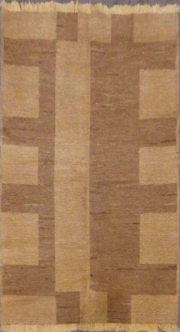 Hand Knotted One Of The Kind Peshawar And Khotan Rug 4'8" x 3'8" Pes_Kho_303: ABC Rugs Kilims Collection Afghani Sumak Design Hand-Knotted Rug Made With Natural Wool And Cotton 4'8'' X 3'8'' (Abc1006) (Cream, Camel, Brown) Hand knotted and meticulously crafted by Afghan artisan