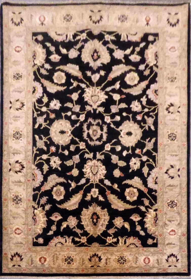 Hand Knotted One Of The Kind Peshawar And Khotan Rug 6'01" x 8'9" Pes_Kho_306 (1 of 1)