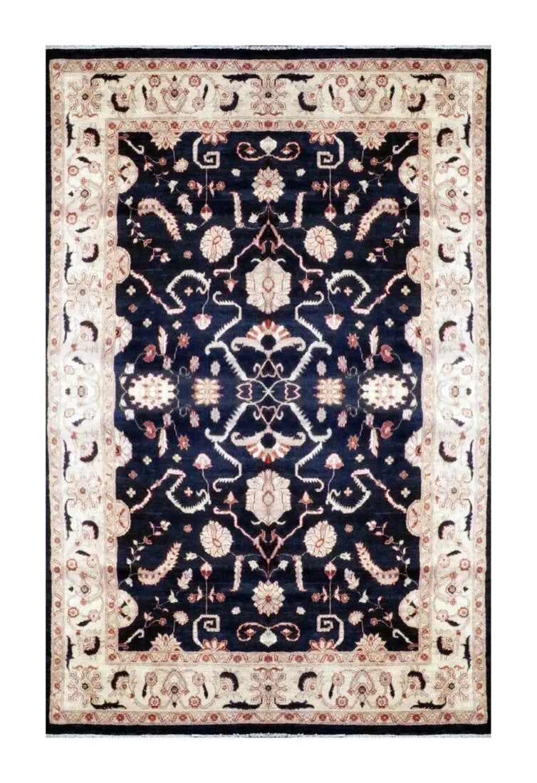 Hand Knotted One Of The Kind Peshawar And Khotan Rug 9'1" x 6'4" Pes_Kho_320 (1 of 1)