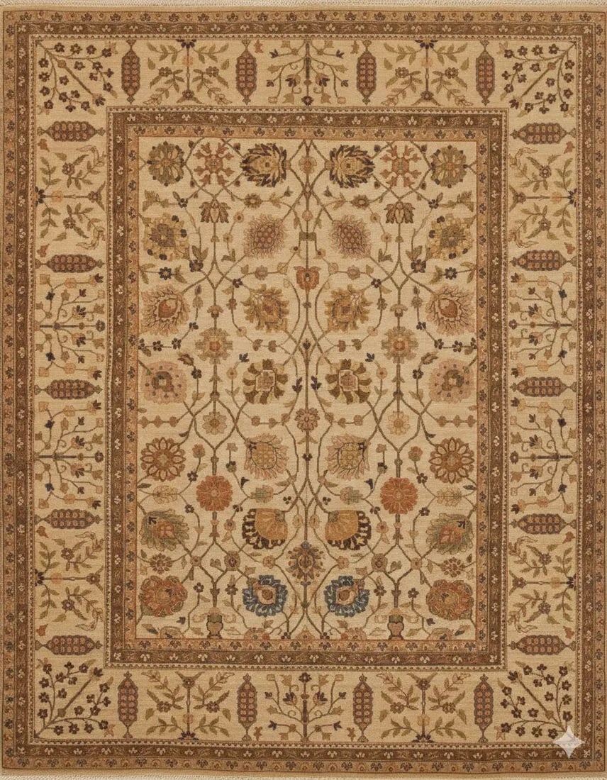 Hand Knotted One Of The Kind Peshawar And Khotan Rug 10'0" x 8'0" Pes_Kho_327 (1 of 1)