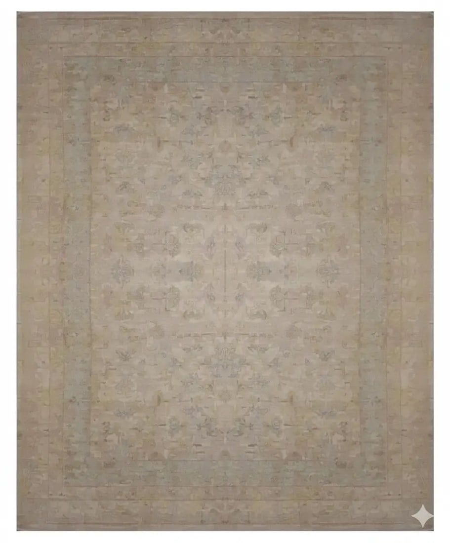 Hand Knotted One Of The Kind Peshawar And Khotan Rug 10'10" x 7'7" Pes_Kho_342: ABC Rugs Kilims Collection Afghani Khotan Hand-Knotted Rug Made With Natural Wool & Cotton 10'10 X 7'7 (Abc 4203) (Camel, Gray) Hand knotted and meticulously crafted by Afghan artisans, this stunn