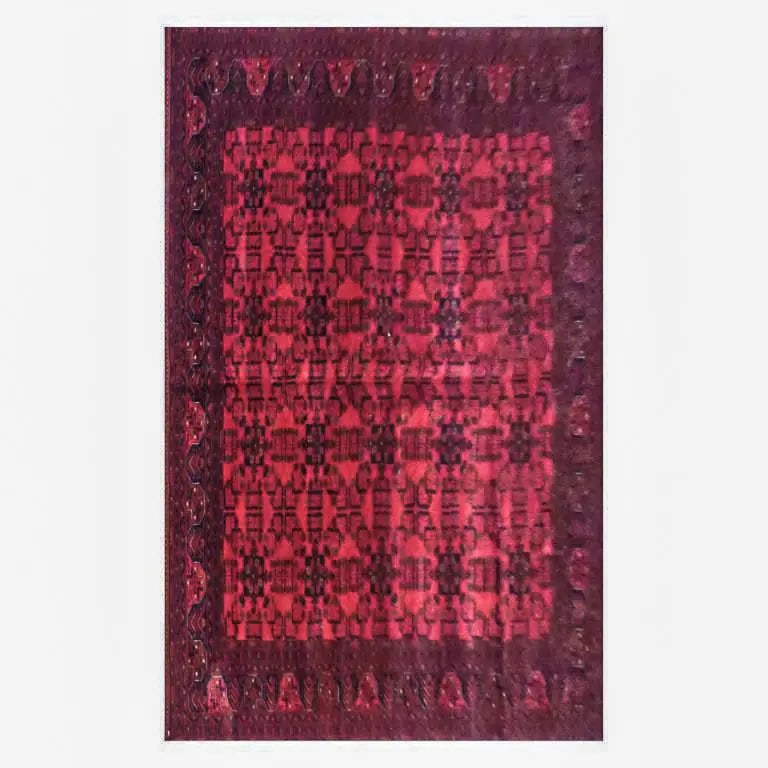 One Of The Kind Afghani Hand-Knotted Rug 9'8" x 6'8" Afg45: ABC Rugs Kilims Collection Afghani Kabul Hand-Knotted Rug Made With Natural Wool And Cotton 9'8'' X 6'8'' (Abc4137) (Red, Brown) Hand knotted and meticulously crafted by Afghan artisans, this stunning