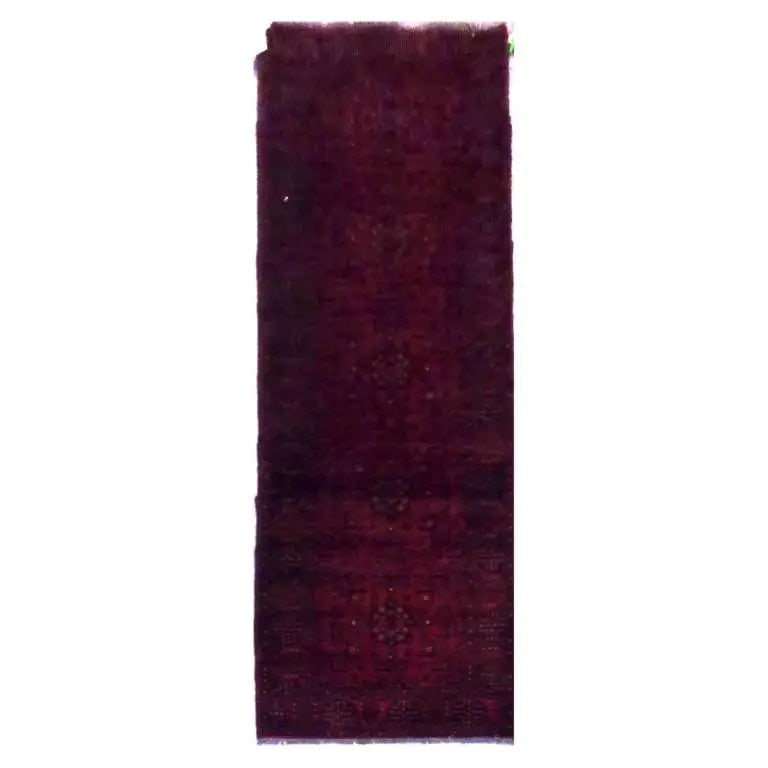One Of The Kind Afghani Hand-Knotted Rug 9'6" x 2'6" Afg48: ABC Rugs Kilims Collection Afghani Kabul Hand-Knotted Rug Made With Natural Wool And Cotton 9'6'' X 2'6'' (Abc4297) (Red, Brown) Hand knotted and meticulously crafted by Afghan artisans, this stunning