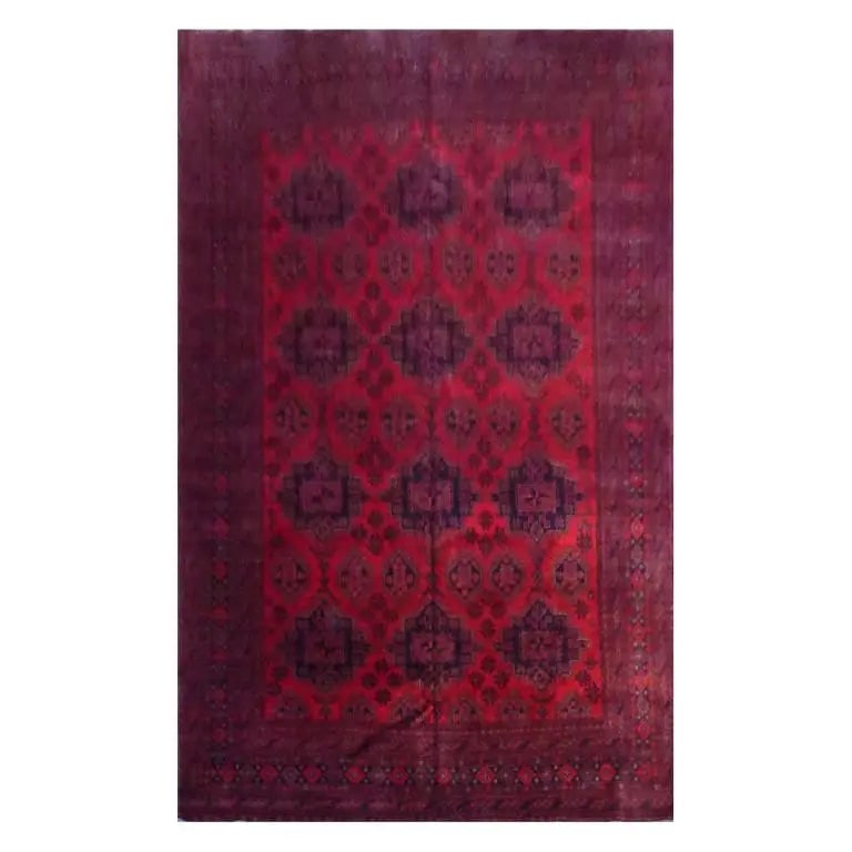 One Of The Kind Afghani Hand-Knotted Rug 8'10" x 11'0" Afg51: ABC Rugs Kilims Collection Afghani Kabul Hand-Knotted Rug Made With Natural Wool And Cotton 8'10'' X 11'0'' (Abc827) (Red) Hand knotted and meticulously crafted by Afghan artisans, this stunning Afgha