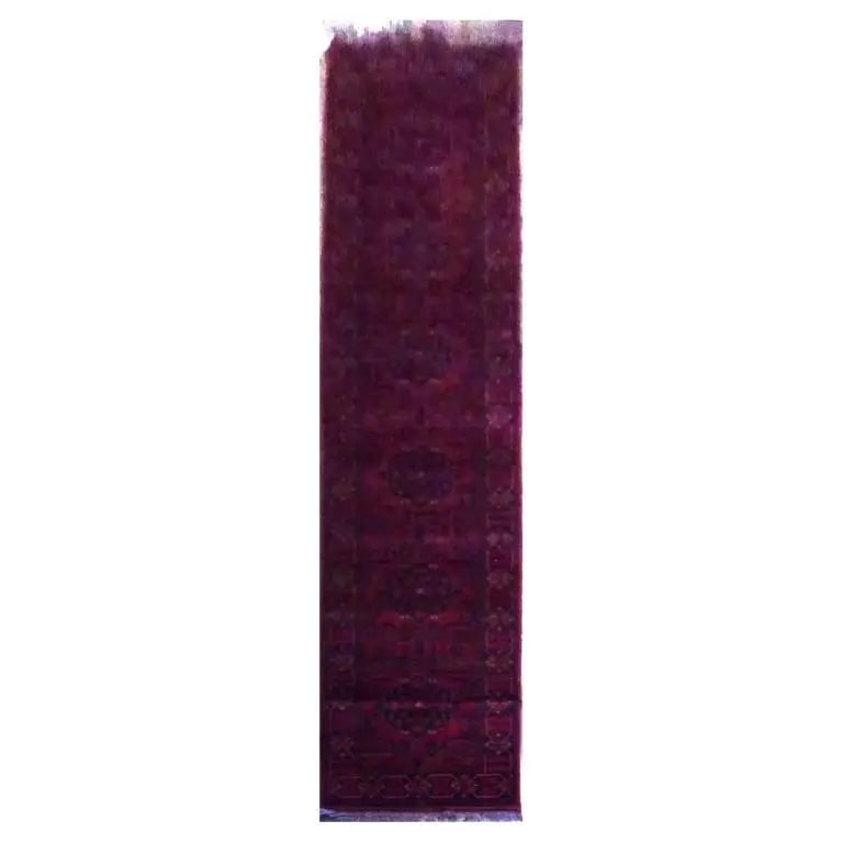 One Of The Kind Afghani Hand-Knotted Rug 12'6" x 2'7" Afg58: ABC Rugs Kilims Collection Afghani Kabul Hand-Knotted Rug Made With Natural Wool And Cotton 12'6'' X 2'7'' (Abc4295) (Red, Brown) Hand knotted and meticulously crafted by Afghan artisans, this stunnin