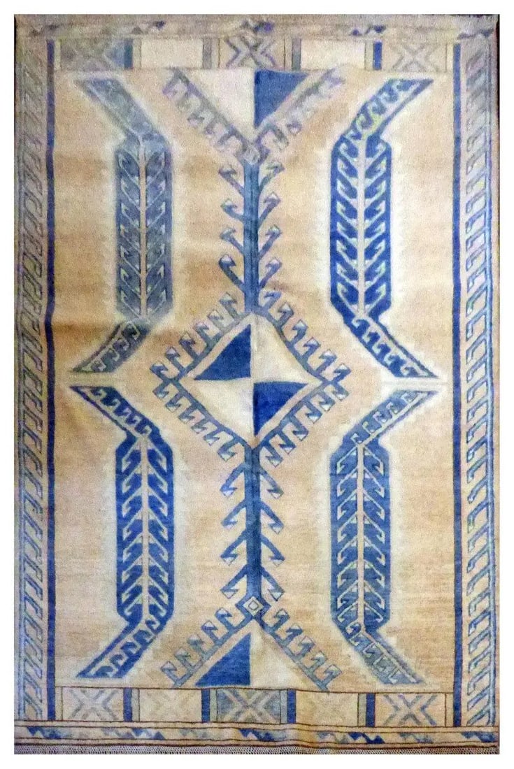 Hand Knotted One Of The Kind Peshawar And Khotan Rug 7'3" x 5' Pes_Kho_348 (1 of 1)
