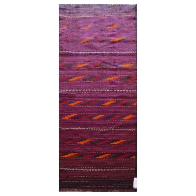 One Of The Kind Afghani Hand-Knotted Rug 7'2" x 9'0" Afg67: ABC Rugs Kilims Collection Afghani Hand-Knotted Rug Made With Natural Wool & Cotton 7'2'' X 9'0 (Abc01109) (Purple, Red, Black) Hand knotted and meticulously crafted by Afghan artisans, this stunn