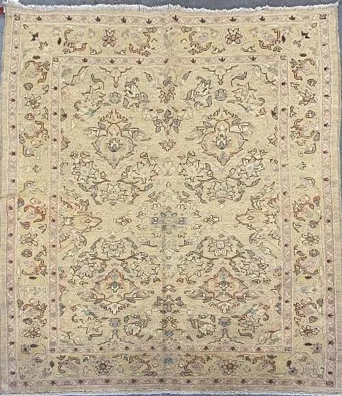 Hand Knotted One Of The Kind Peshawar And Khotan Rug 5'2" x 7'3" Pes_Kho_354: ABC Rugs Kilims Collection Afghani Chabi Traditional Style Hand-Knotted Natural Wool Rug 5'2'' X 7'3 (Abcr6033) (Rr11513) (Cream) Hand knotted and meticulously crafted by Afghan artisans, this stunnin