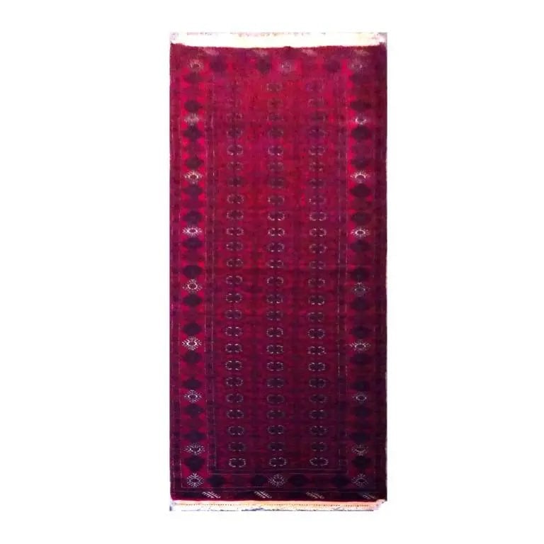 One Of The Kind Afghani Hand-Knotted Rug 9' x 2'10" Afg76: ABC Rugs Kilims Collection Afghani Hand-Knotted Rug Made With Natural Wool And Cotton 9' X 2'10'' (Abc20749) (Red, Brown) Hand knotted and meticulously crafted by Afghan artisans, this stunning Afghan