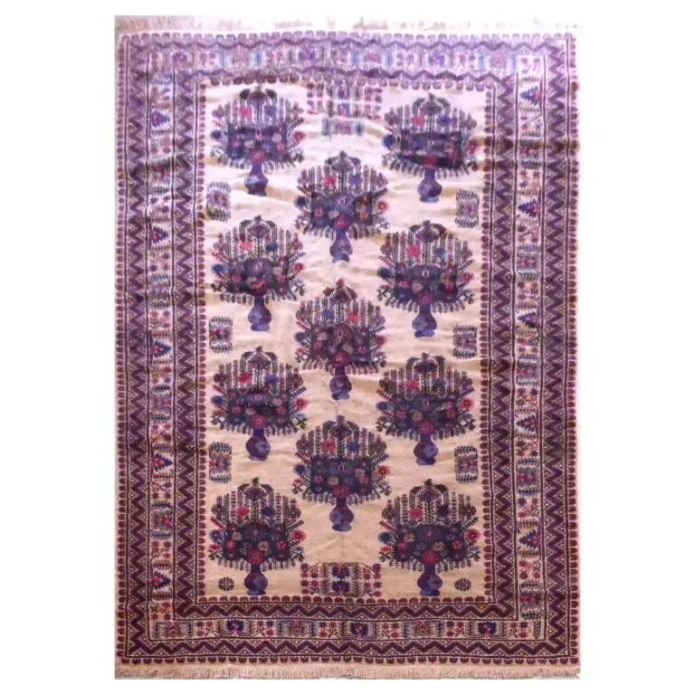 One Of The Kind Afghani Hand-Knotted Rug 6'7" x 9'7" Afg82 (1 of 1)