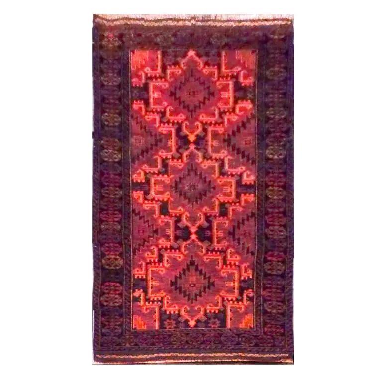 One Of The Kind Afghani Hand-Knotted Rug 5' x 3' Afg89: ABC Rugs Kilims Collection Afghani Hand-Knotted Rug Made With Natural Wool And Cotton 5' X 3' (Abc0) (Red, Brown, Black) Hand knotted and meticulously crafted by Afghan artisans, this stunning Afghani