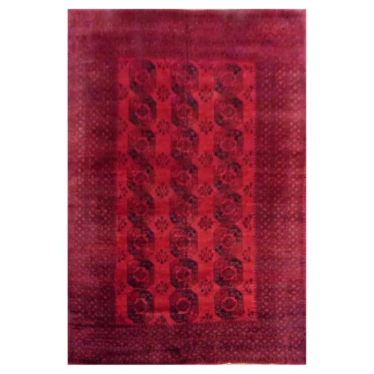 One Of The Kind Afghani Hand-Knotted Rug 10'9" x 14'4" Afg97: ABC Rugs Kilims Collection Afghani Hand-Knotted Rug Made With Natural Wool And Cotton 10'9'' X 14'4'' (Abc2389097) (Red, Brown, Black) Hand knotted and meticulously crafted by Afghan artisans, this st